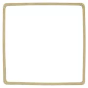 30mm square weaving and mounting ring - Rough brass x1