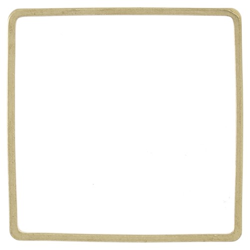 30mm square weaving and mounting ring - Rough brass x1