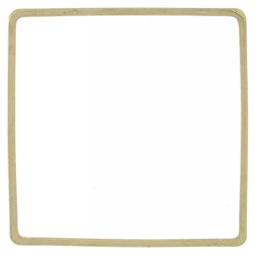 30mm square weaving and mounting ring - Rough brass x1