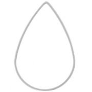 25x17mm Drop weaving and mounting ring - Silver Tone x1|raw }}