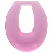 33x27mm Clear resin hollow drop pendant - Blackcurrant x1