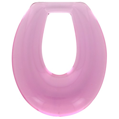 33x27mm Clear resin hollow drop pendant - Blackcurrant x1