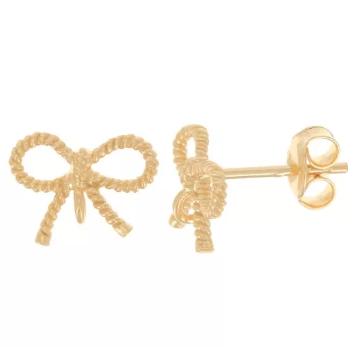 8x11mm 925 Sterling Silver Earstuds - Fine gold plated x2