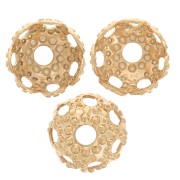 Filigreed saucers 4mm Gold tone x20|raw }}