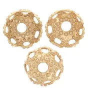 Filigreed saucers 4mm Gold tone x20