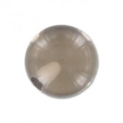 Half-drilled beads 8mm Smoky Topaz x2|raw }}