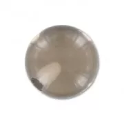 Half-drilled beads 8mm Smoky Topaz x2