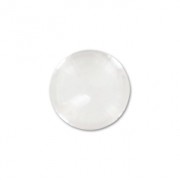 Half-drilled beads 6mm Crystal Quartz x2