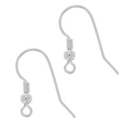 16.5mm 925 sterling Silver Ball earwires x2|raw }}