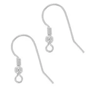 16.5mm 925 sterling Silver Ball earwires x2
