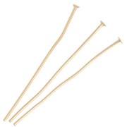 38x0.8mm Head pins - Gold Tone x25|raw }}