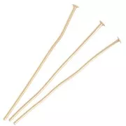 38x0.8mm Head pins - Gold Tone x25