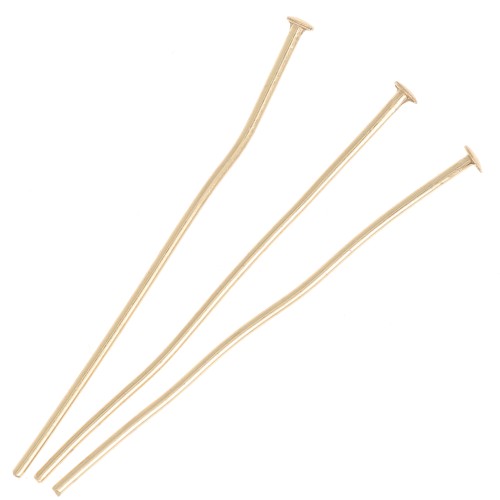 38x0.8mm Head pins - Gold Tone x25