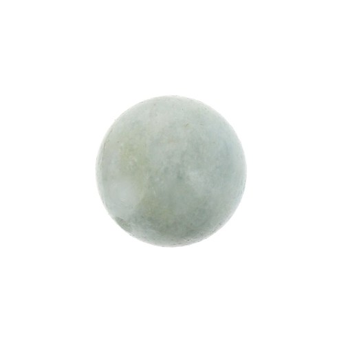 Half-drilled beads 6mm Aquamarine x2