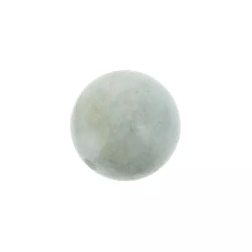 Half-drilled beads 6mm Aquamarine x2