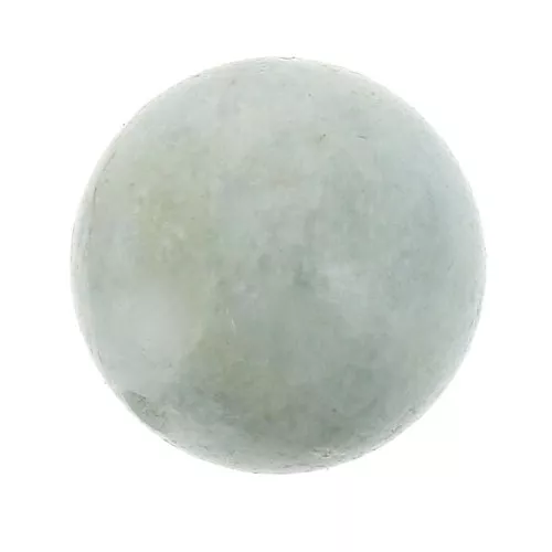 Half-drilled beads 10mm Aquamarine x2