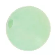 Half-drilled beads 6mm Chrysoprase x2