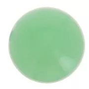 Half-drilled beads 8mm Chrysoprase x2