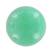 Half-drilled beads 10mm Chrysoprase x2