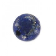 Half-drilled beads 6mm Lapis Lazuli x2