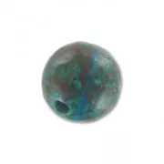 Half-drilled beads 6mm Chrysocolla x2
