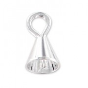 Bail 8 mm for half-drilled pear fine silver plating