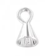 Bail 8 mm for half-drilled pear fine silver plating
