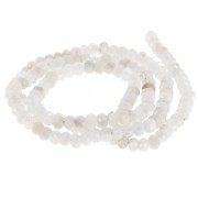 Flat facetted round 4x3 mm Pierre de Lune x 35 cm