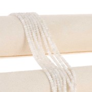 Flat facetted round 4x3 mm Pierre de Lune x 35 cm