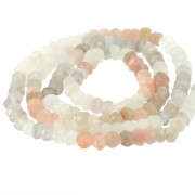 Flat facetted round 4.5 mm Mix Rainbow Moonstone x 35 cm|raw }}
