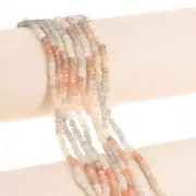 Flat facetted round 4.5 mm Mix Rainbow Moonstone x 35 cm