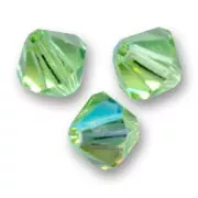 PureCrystal 5328 Crystal Bicones 4mm Peridot AB x50