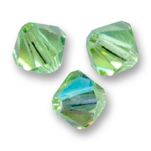 PureCrystal 5328 Crystal Bicones 4mm Peridot AB x50