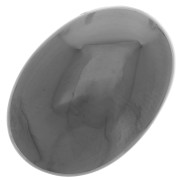 14x10mm oval gemstone cabochon - Hematite x1
