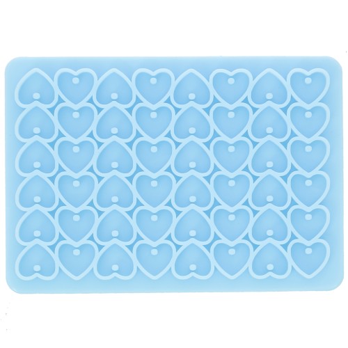 Silicone mold for heart sequins - epoxy resin and ceramic powder x1