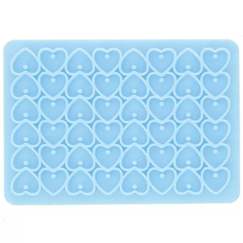 Silicone mold for heart sequins - epoxy resin and ceramic powder x1