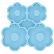 Silicone mold for epoxy resin & ceramic powder flower pendants x1|raw }}