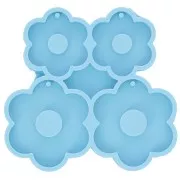 Silicone mold for epoxy resin & ceramic powder flower pendants x1