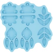 Epoxy resin leaf earrings silicone mold x1