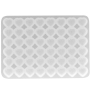 Silicone mold for heart charm with resin initial - Transparent x1