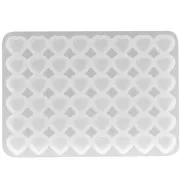 Silicone mold for heart charm with resin initial - Transparent x1