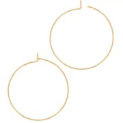 35mm Stainless steel 316L hoop earrings - Gold x2|raw }}