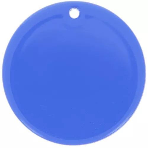 30 mm round pendant in transparent acetate - Royal Blue x1