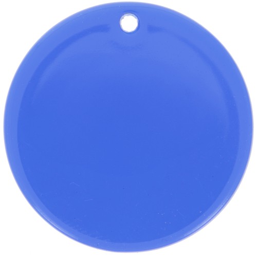 30mm Round clear acrylic pendant - Royal Blue x1