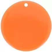 30 mm round pendant in transparent acetate - Apricot x1