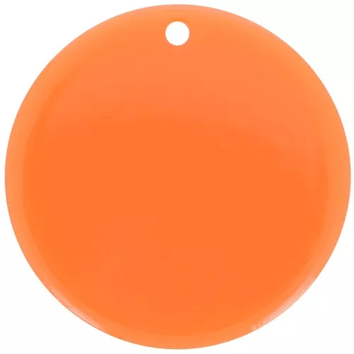30 mm round pendant in transparent acetate - Apricot x1