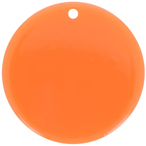 30mm Round clear acrylic pendant - Apricot x1