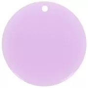 30mm Round clear acrylic pendant - Lilac x1