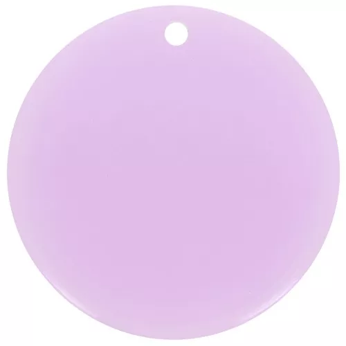30 mm round pendant in transparent acetate - Lilac x1