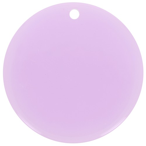30mm Round clear acrylic pendant - Lilac x1